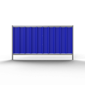 Mobile fence Trapez | Sheet metal panel: blue | height: 1.20 m